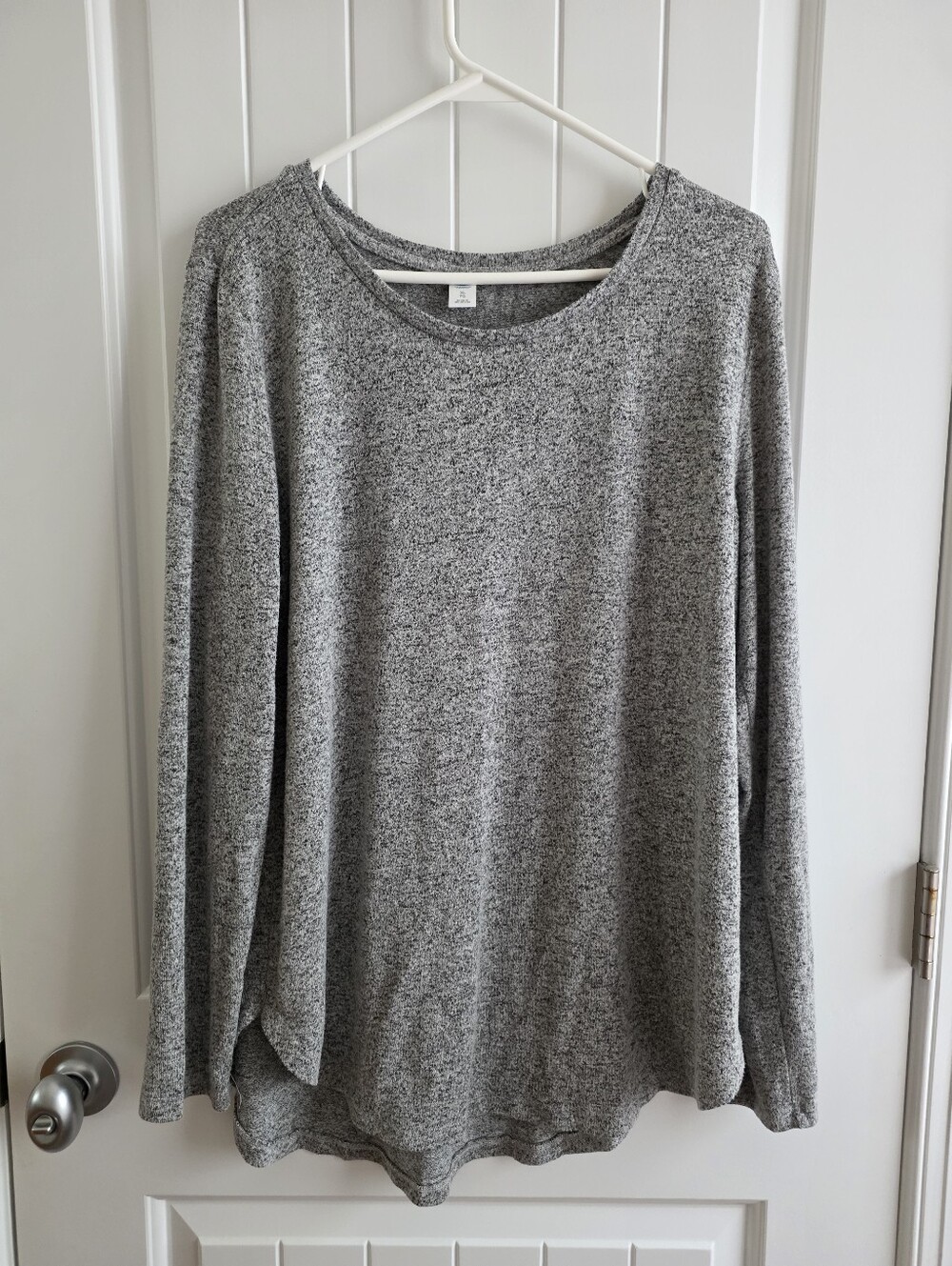 Old Navy Women's Heather Gray Long Sleeve Knit Top Sz XL